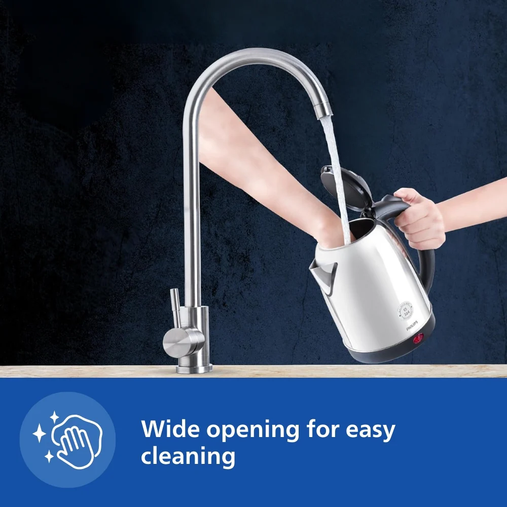 Philips 1.5 L Kettle with 25% thicker body for longer life and triple safe auto cut off - HD9373/00 - Image 3