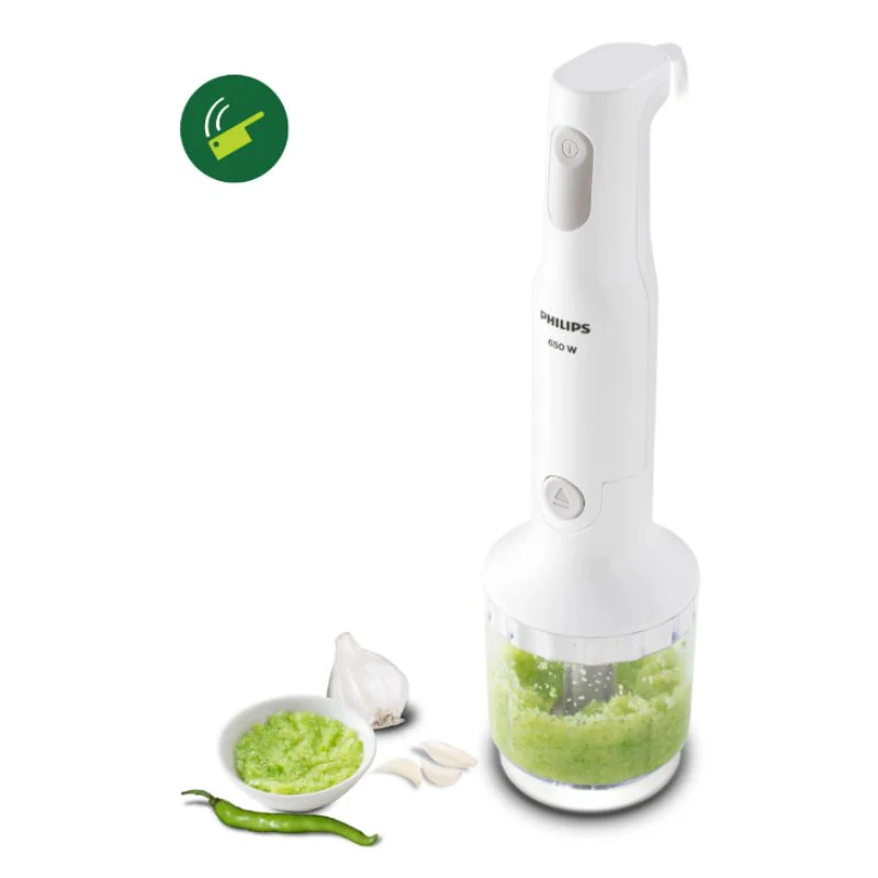 Philips 650W White Hand Blender with Detachable Steel Rod and Compact Chopper - HL1600/02 - Image 4