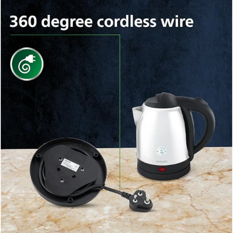Philips 1.5 L Kettle with 25% thicker body for longer life and triple safe auto cut off - HD9373/00 - EMP - Image 3