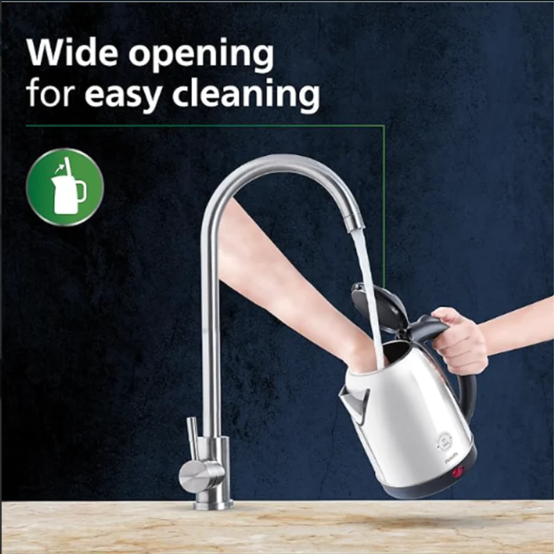 Philips 1.5 L Kettle with 25% thicker body for longer life and triple safe auto cut off - HD9373/00 - EMP - Image 4