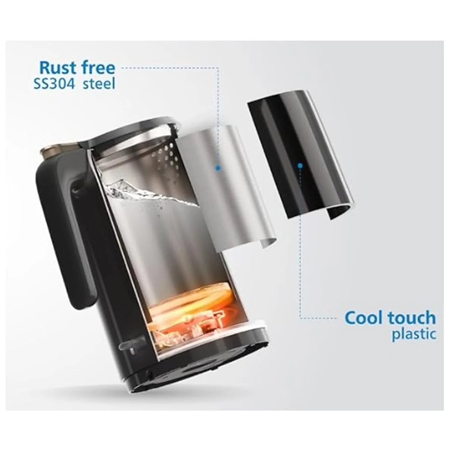 Philips 1.5 litre double walled electric kettle with Keep Warm function - HD9378/80 - EMP - Image 2