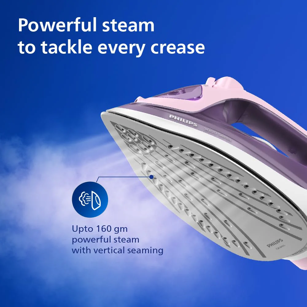 Philips 3000 Series Steam Iron (Pink/Violet) - DST3020/30 - Emp - Image 5