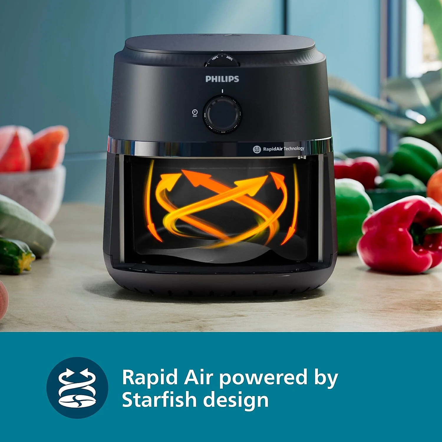 Philips 4.2 Litre Airfryer with Rapid Air Technology - NA120/00 - Emp - Image 3