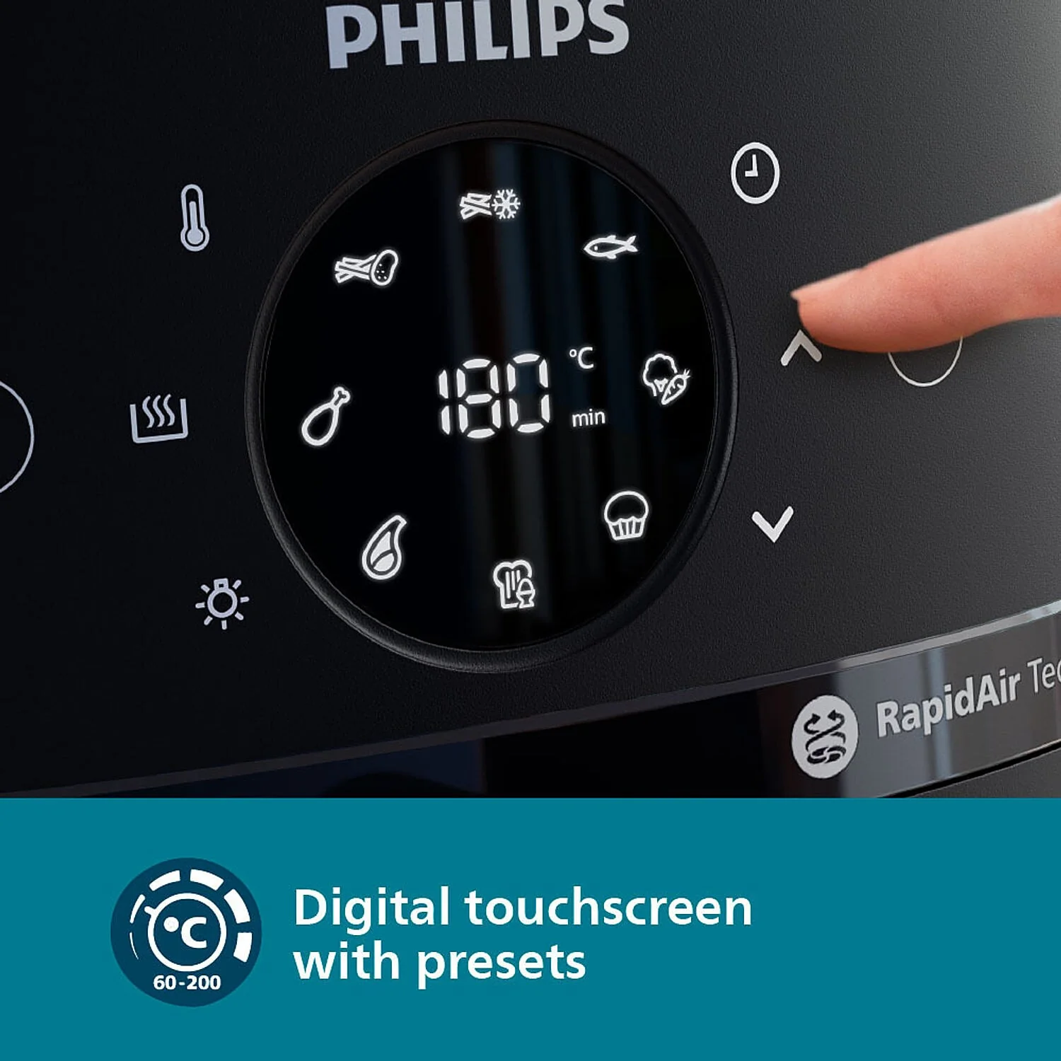 Philips 6.2 Liter Airfryer with Rapid Air Technology and Cooking window - NA231/00 - Emp - Image 6
