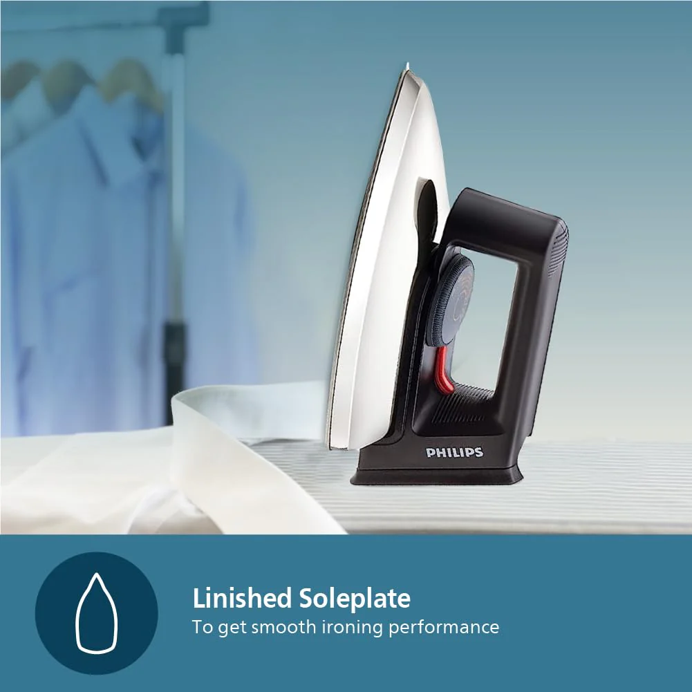 Philips Dry Iron 750W with linished soleplate - HD1134/28 - Emp - Image 3