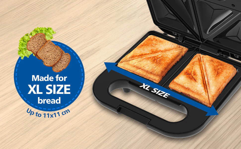 Philips HD3000/80 4-Slice Sandwich Maker  800W UHD Plates - EMP - Image 7
