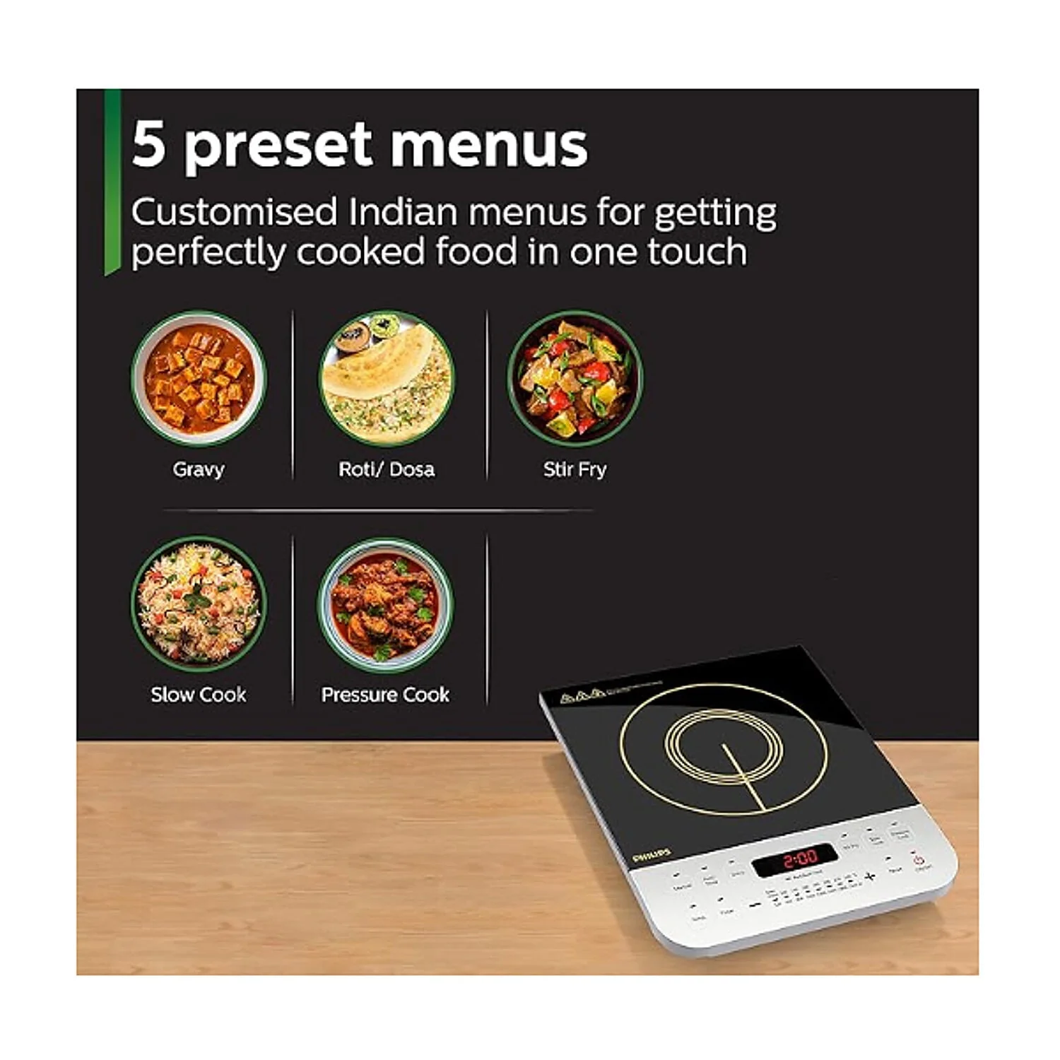 Philips Viva Collection 2100-Watt Induction Cooktop - HD4928/01 - EMP - Image 3
