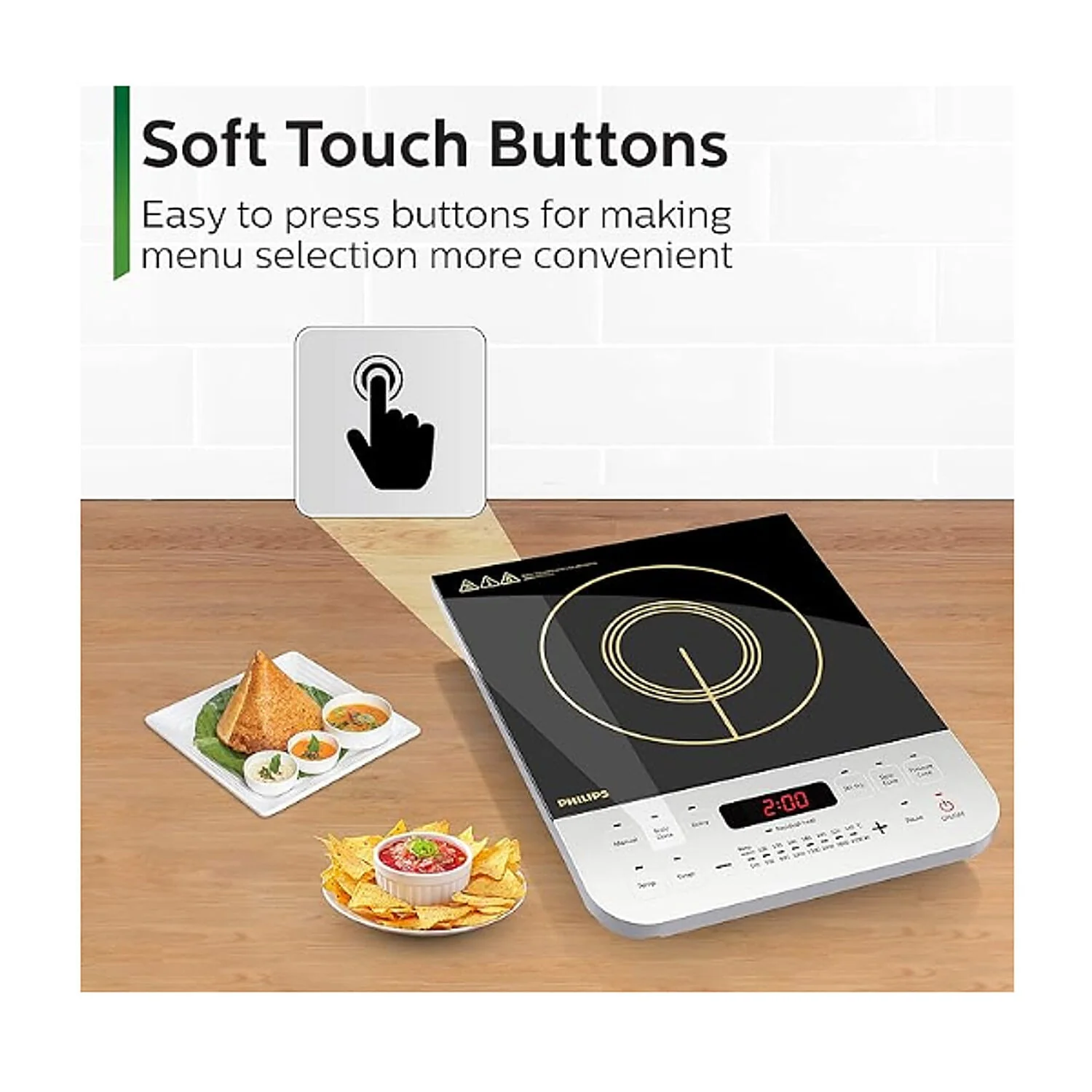 Philips Viva Collection 2100-Watt Induction Cooktop - HD4928/01 - EMP - Image 4