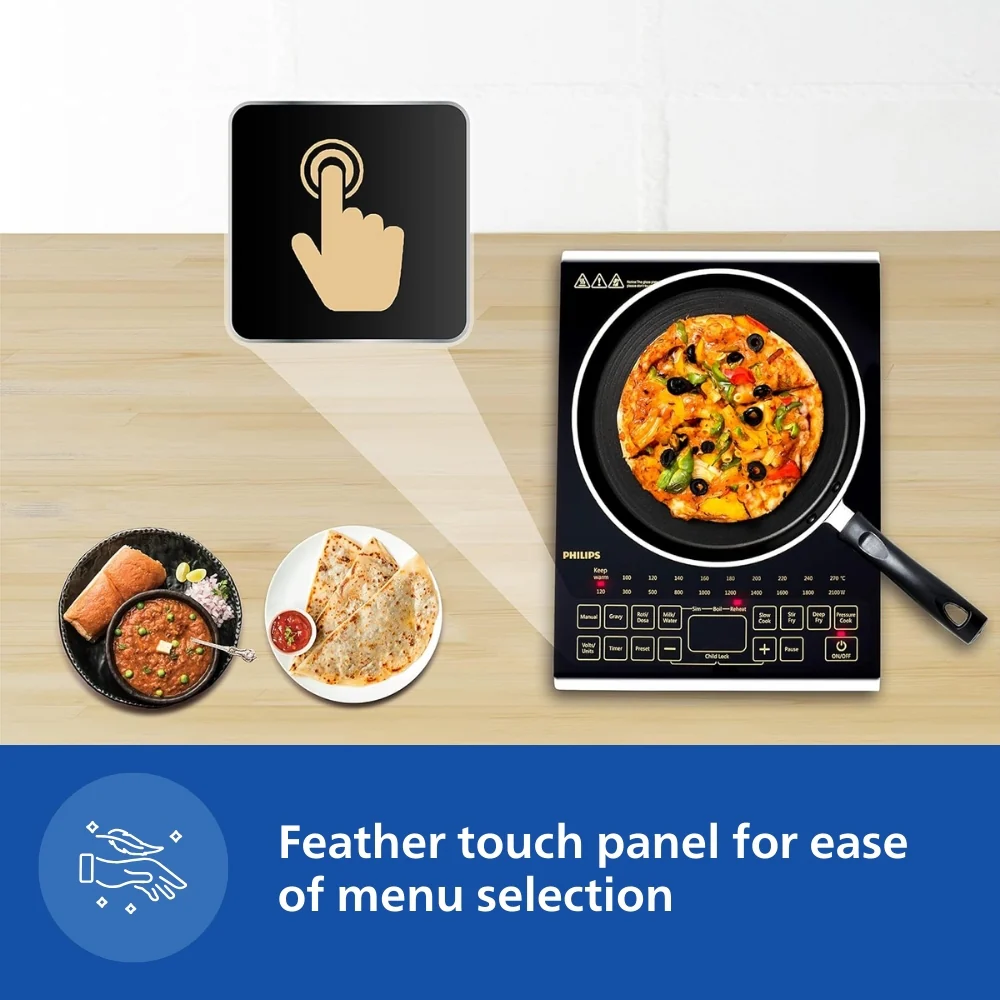 Philips Induction Cooktop with Sensor Touch Control - HD4938/01 - Image 6