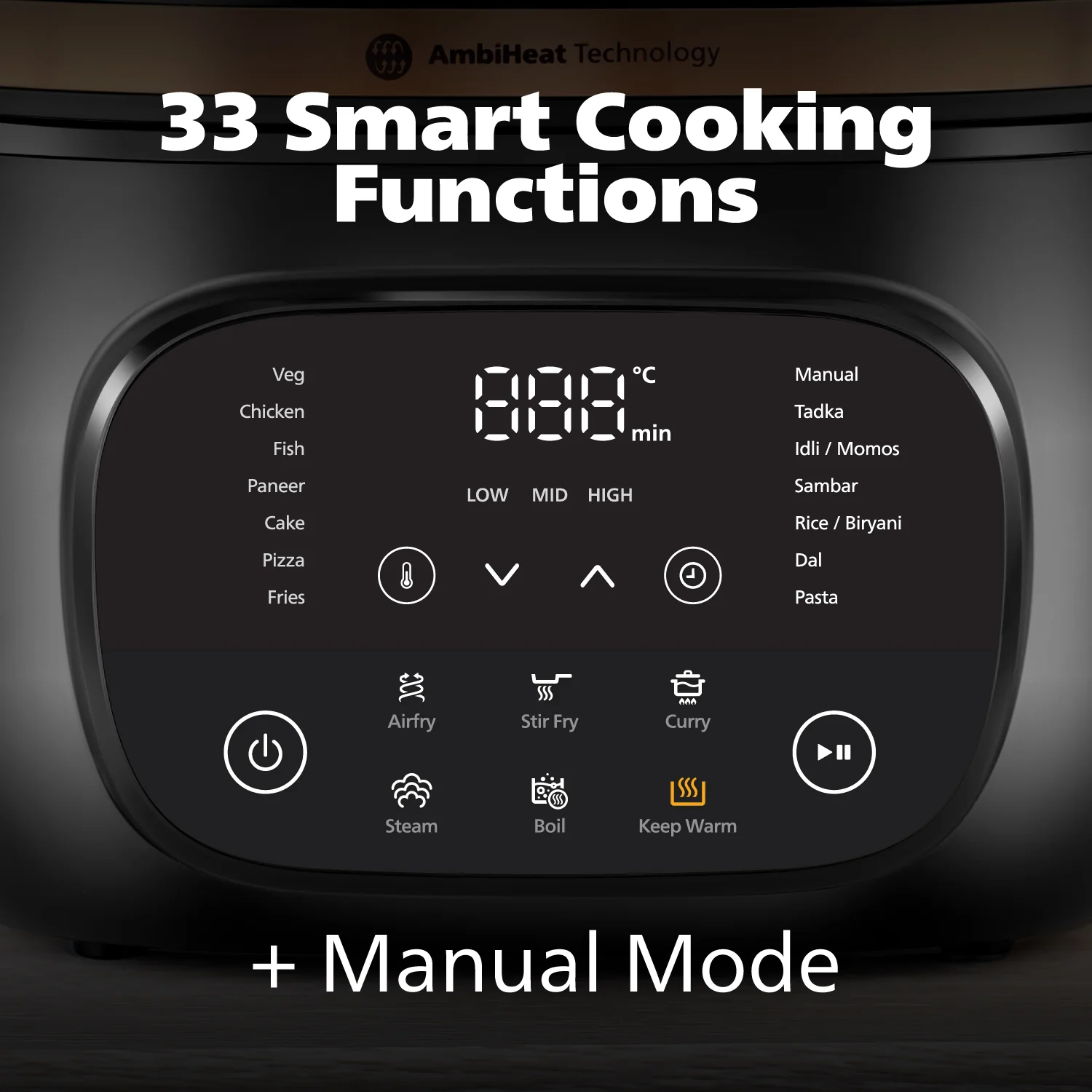 Philips OneChef Smart All in One Cooking Device | 33-in-1 Functions with multiple cooking modes | AmbiHeat Technology for Perfect Indian Cooking | 6L Capacity - Image 3