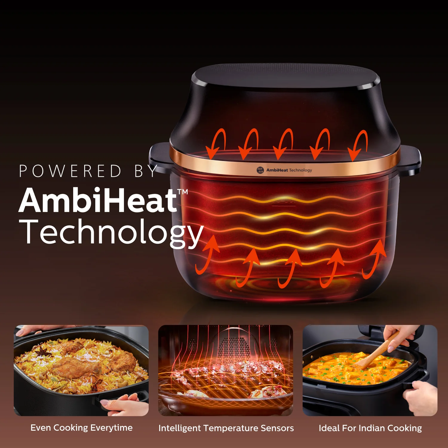 Philips OneChef Smart All in One Cooking Device | 33-in-1 Functions with multiple cooking modes | AmbiHeat Technology for Perfect Indian Cooking | 6L Capacity - Image 4