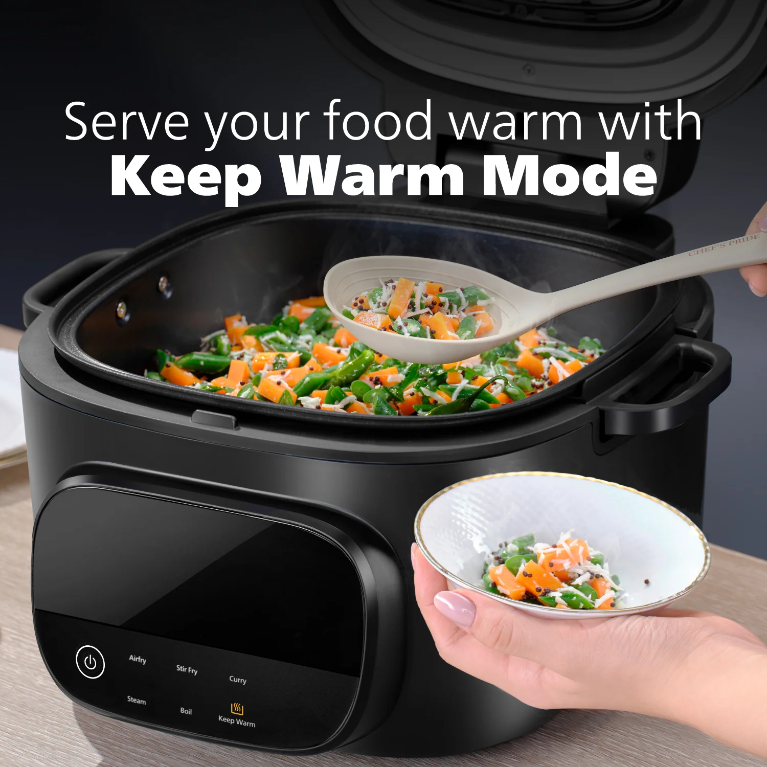 Philips OneChef Smart All in One Cooking Device | 33-in-1 Functions with multiple cooking modes | AmbiHeat Technology for Perfect Indian Cooking | 6L Capacity - Image 6