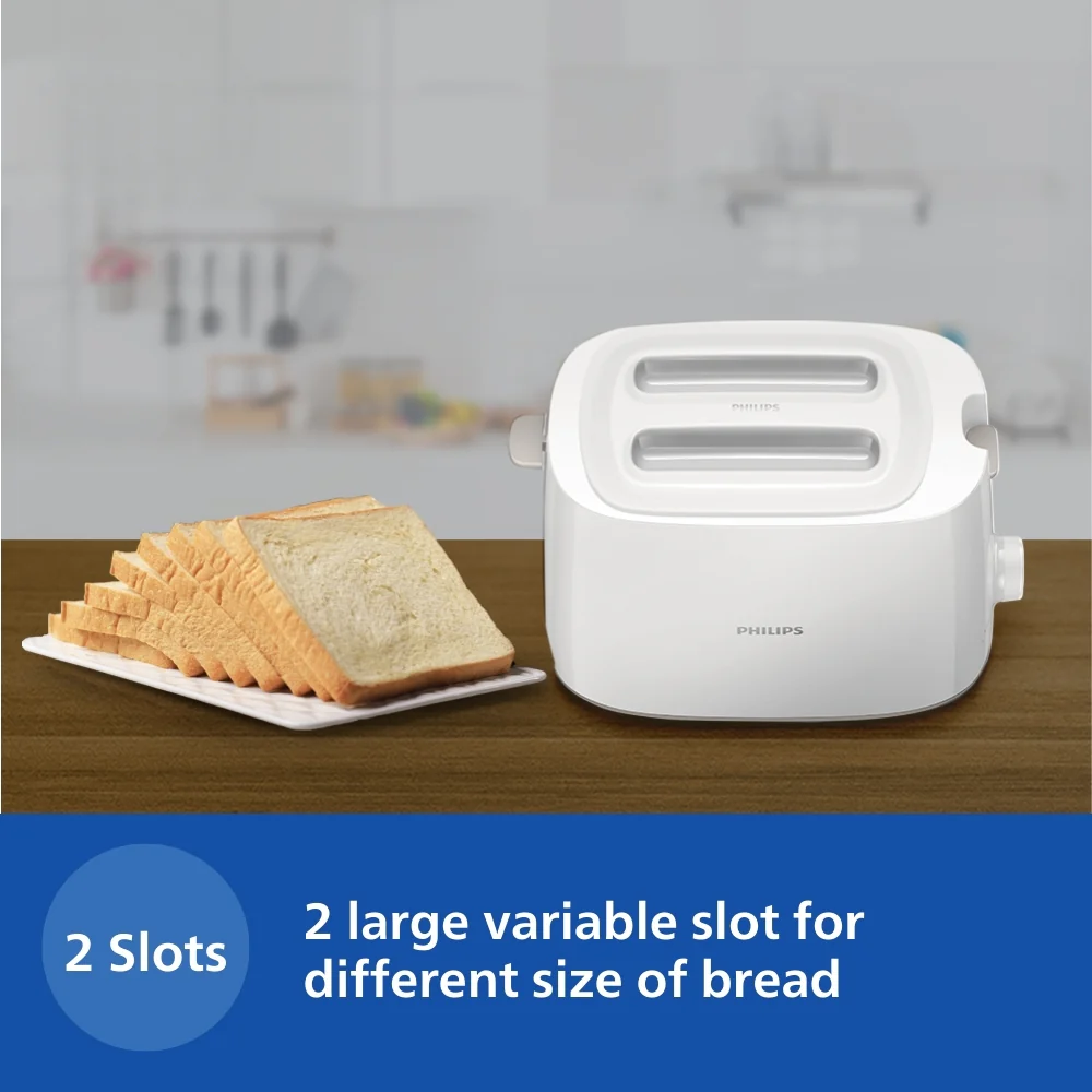 Philips Two Slice Pop Up Toaster with Bun Warmer - HD2582/00 - Image 3
