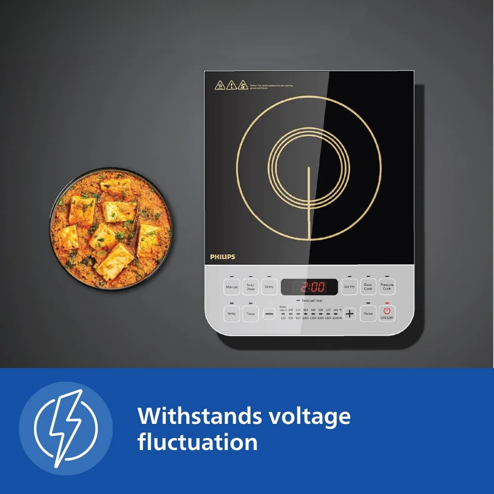 Refurbished Philips Induction Cooktop 2100W for Fast Cooking - HD4928/01 - Image 5