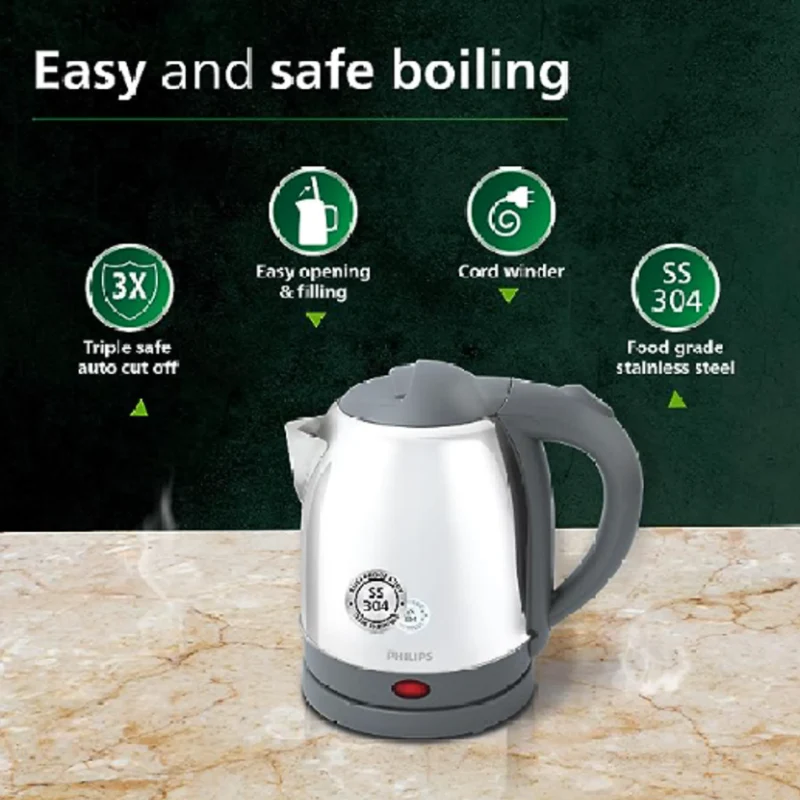 Refurbished Philips 1.2 L Kettle with 25% thicker body for longer life - HD9363/02 - Image 2
