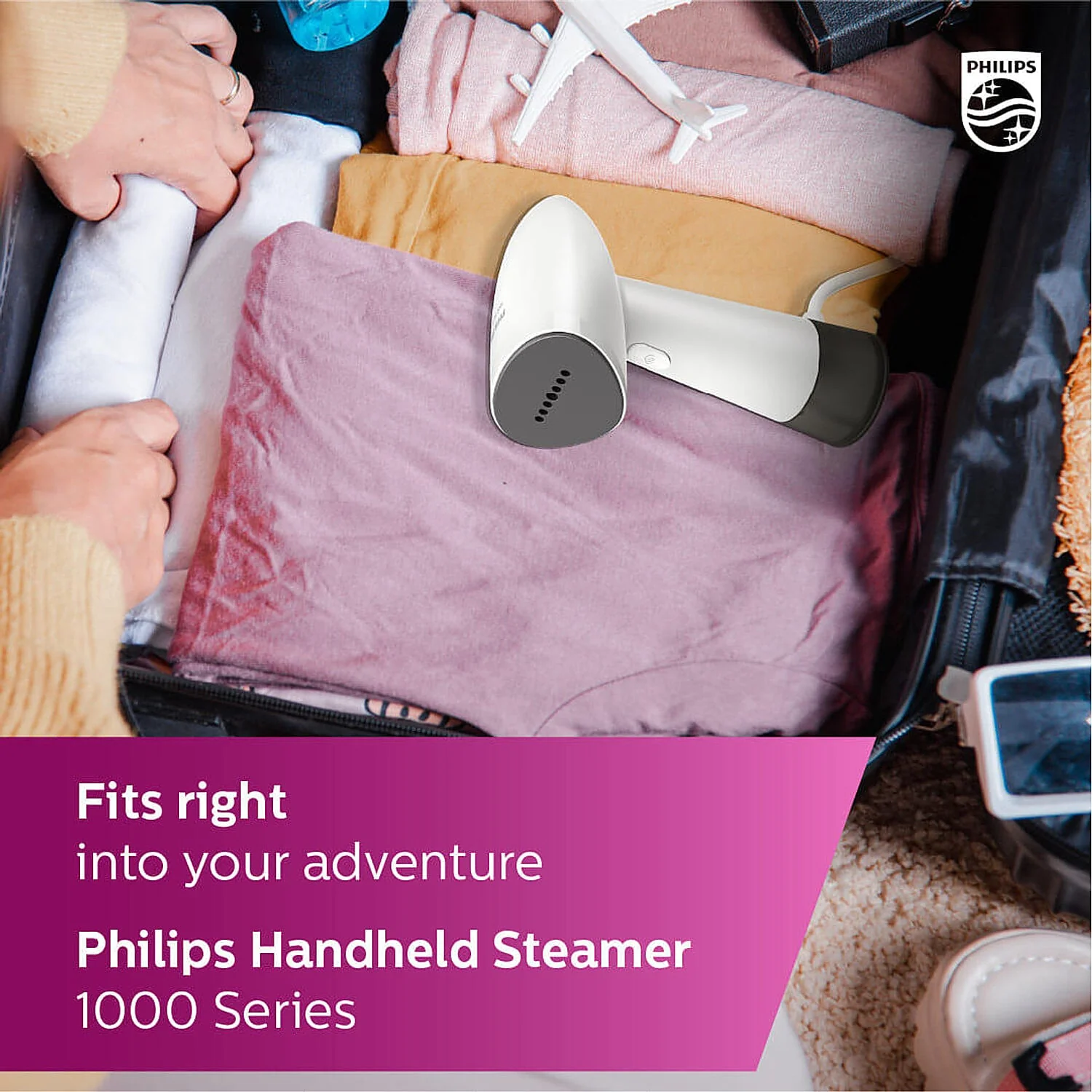 Refurbished Philips 1000 series Compact Handheld Garment Steamer - STH1010/10 - Image 8