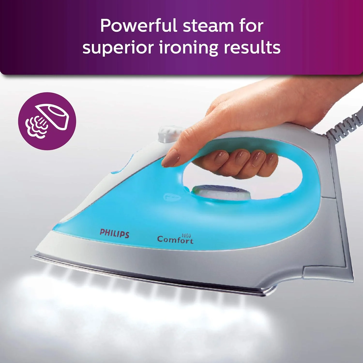 Refurbished Philips 1200W Steam Iron - GC1011/01 - Image 6