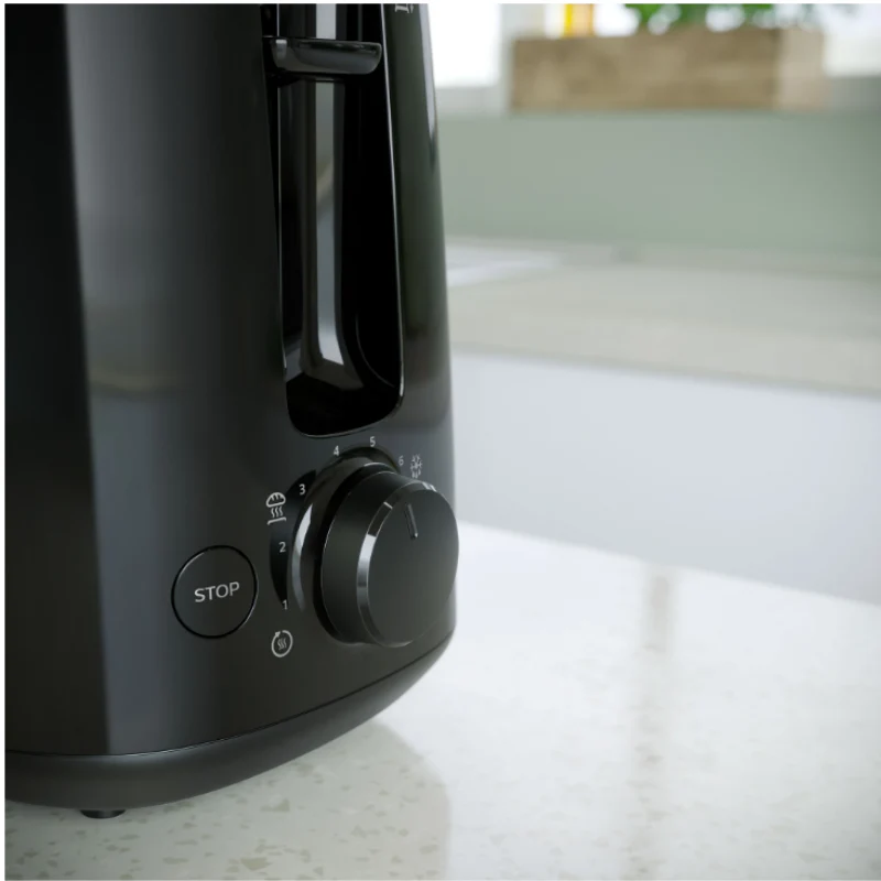 Refurbished Philips 600 Watts 2-Slice Toaster with Integrated Bun Rack Black - HD2583/90 - Image 4