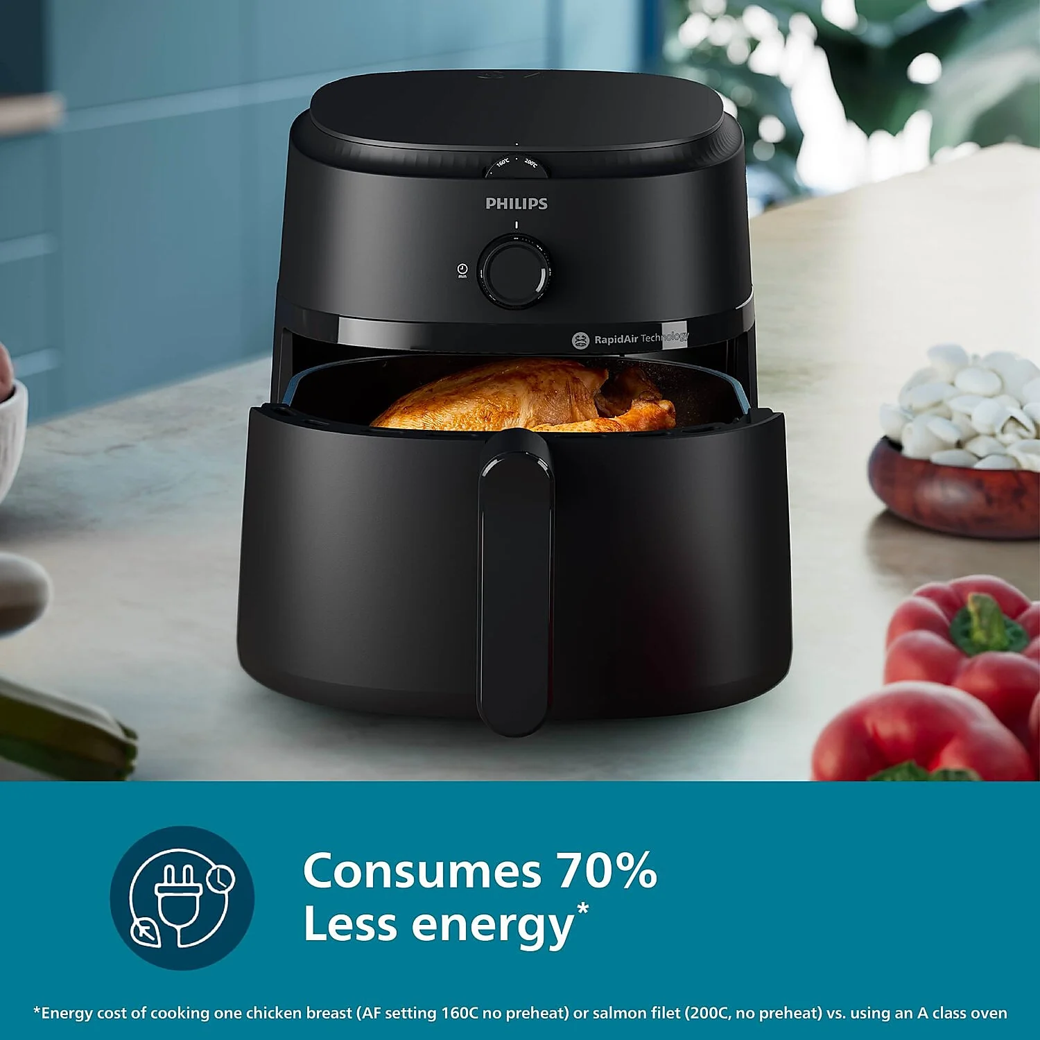 Refurbished Philips 4.2 Litre Airfryer with Rapid Air Technology - NA120/00 - Image 4