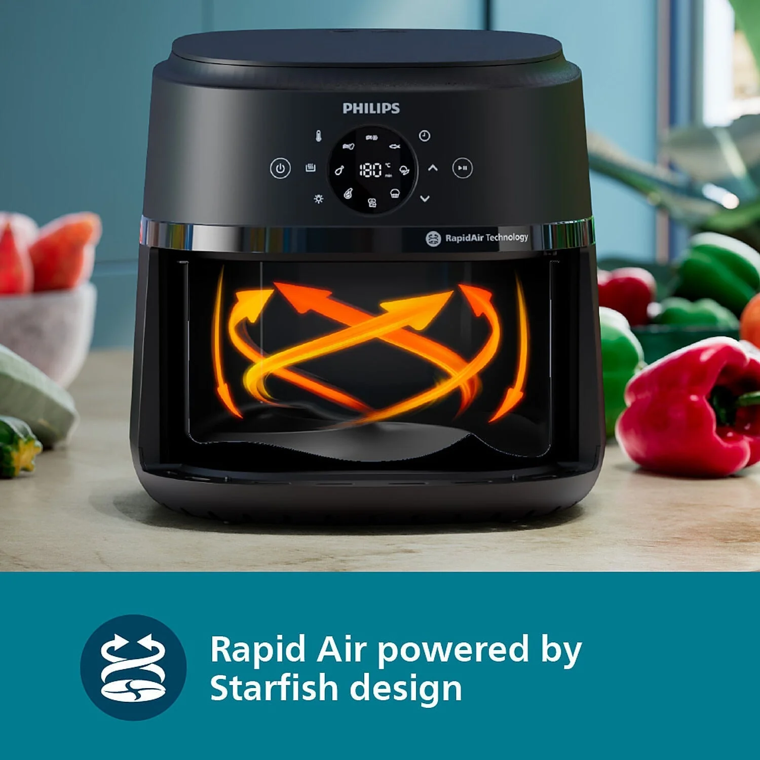 Refurbished Philips 6.2 Liter Airfryer with Rapid Air Technology and Cooking window - NA231/00 - Image 4